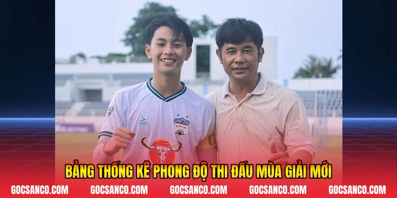 Bảng thống kê phong độ thi đấu mùa giải mới