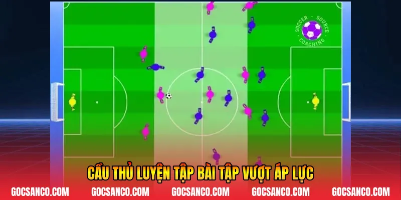 Cầu thủ luyện tập bài tập vượt áp lực