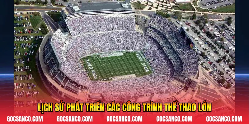 Lịch sử phát triển các công trình thể thao lớn